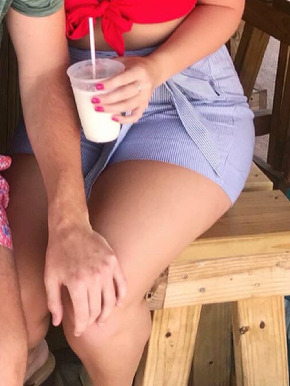 J.Crew striped high rise bow shorts